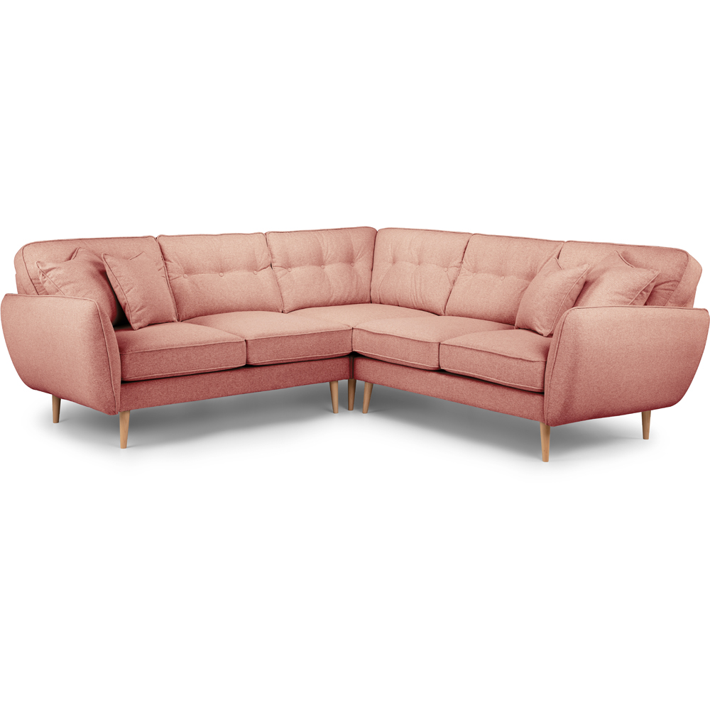 Opry Faro 4 Seater Button Back Coral Left Hand Corner Sofa Image 2