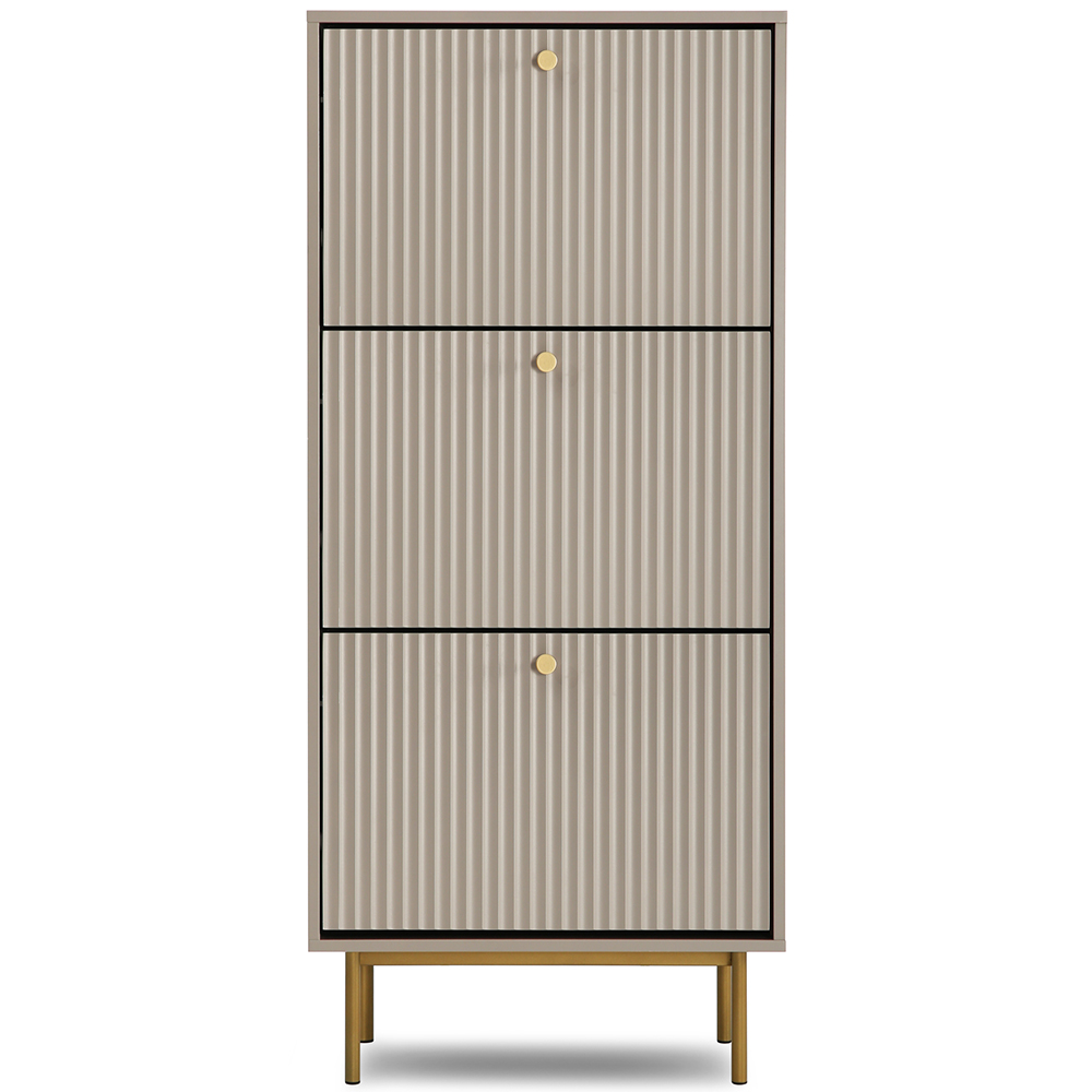 Devon 3 Drawer Grey Storage Cabinet Image 2