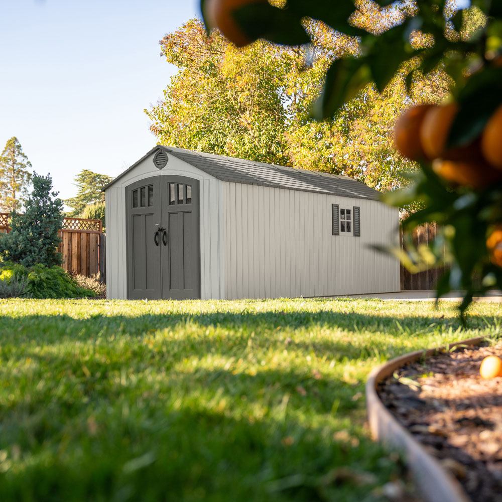 Lifetime Products 8 x 20ft Double Door Garden Storage Shed Image 2