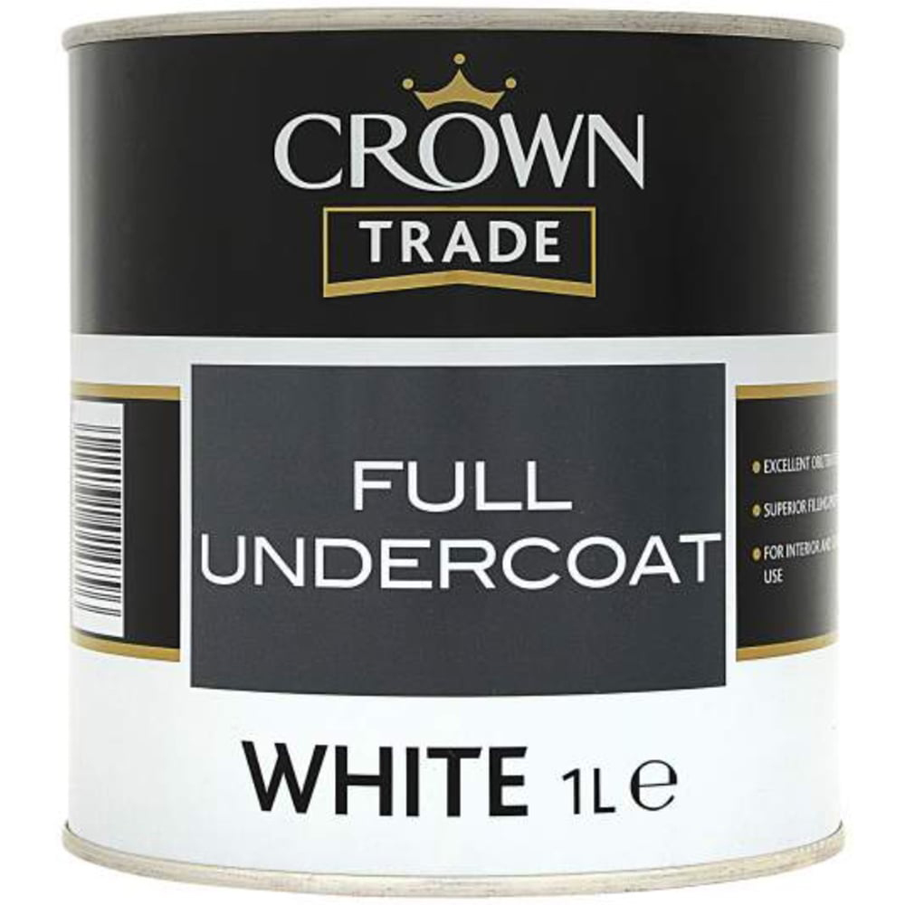 Crown Trade White Full Undercoat 1L Image 2