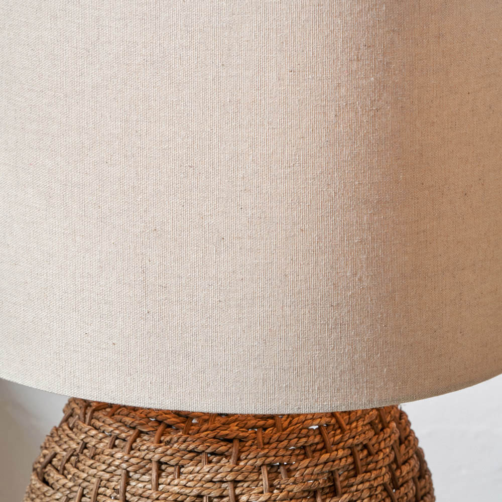 Pacific Lifestyle Andros Brown Woven Seagrass Floor Lamp Image 3