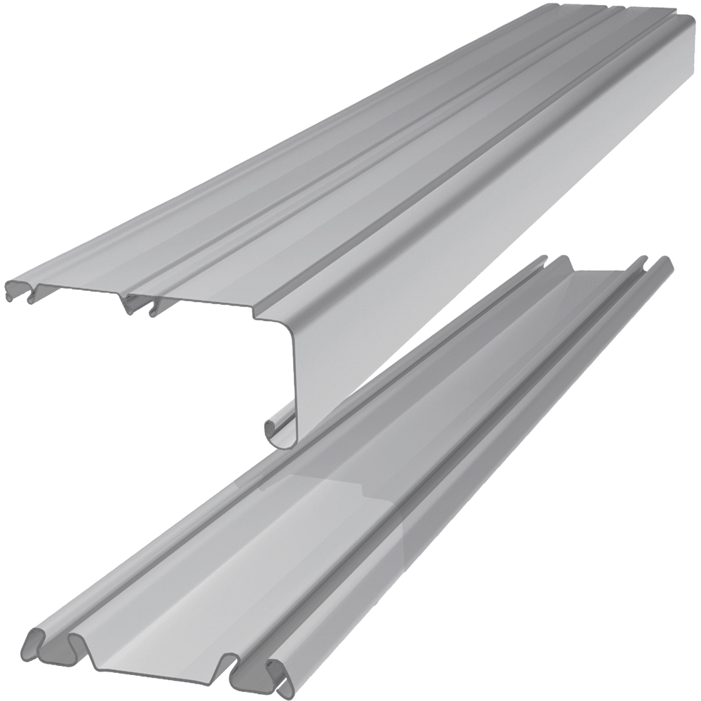 Spacepro 106 inch Dove Grey Sliding Wardrobe Track Set 2692mm Image 1