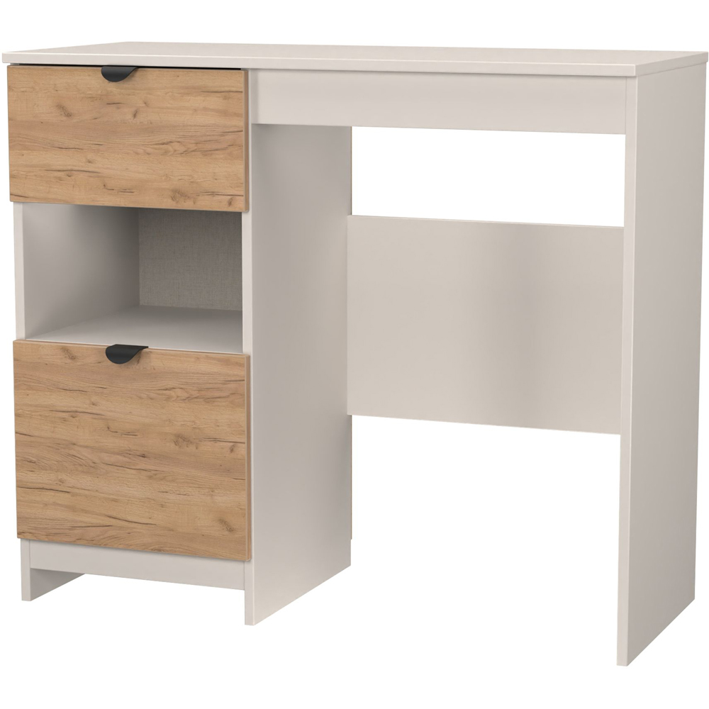 Crowndale Bora 2 Drawer Single Shelf Gold Oak and Kashmir Vanity Image 4