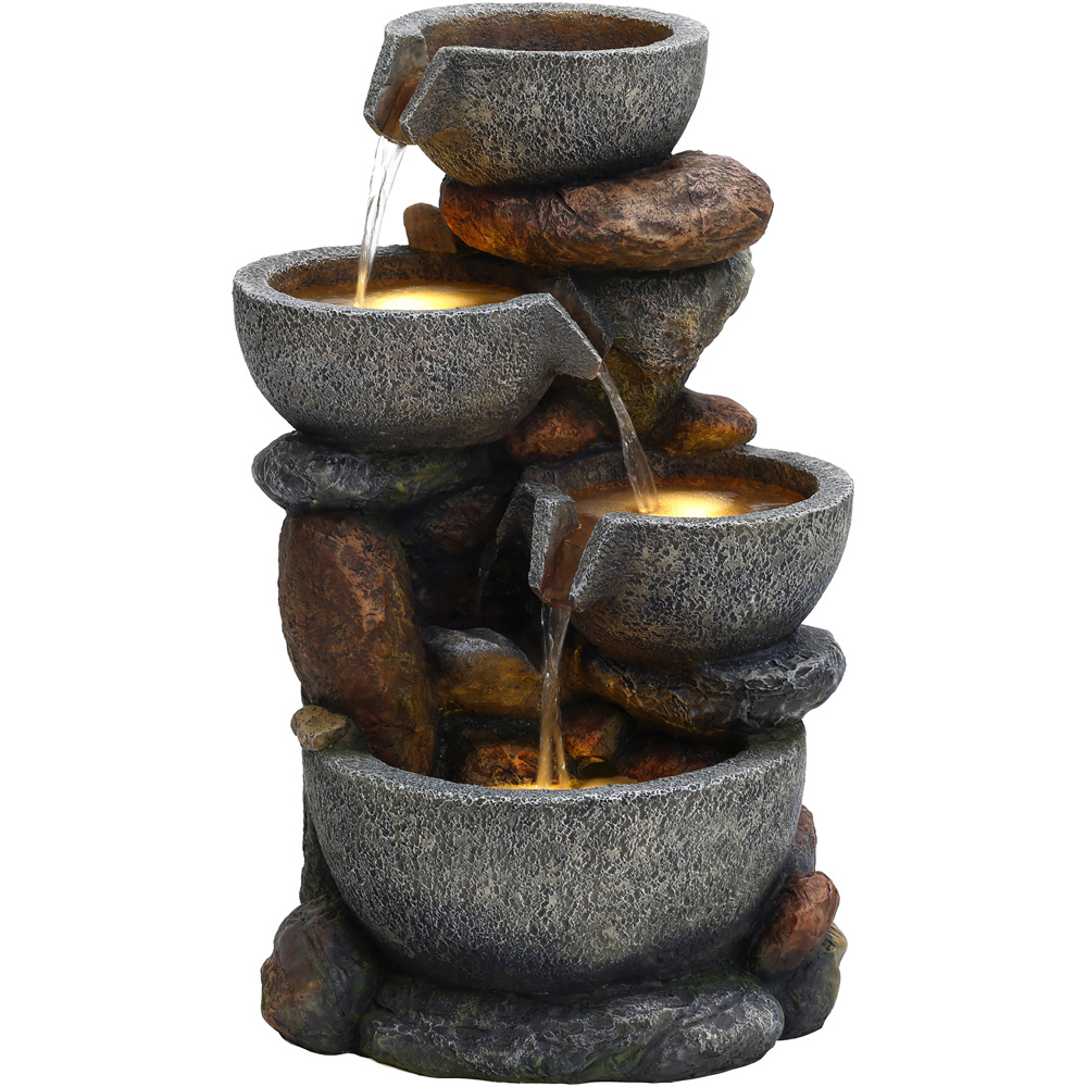 Charles Bentley Hybrid Rockery Cascading Bowls Water Feature Image 5