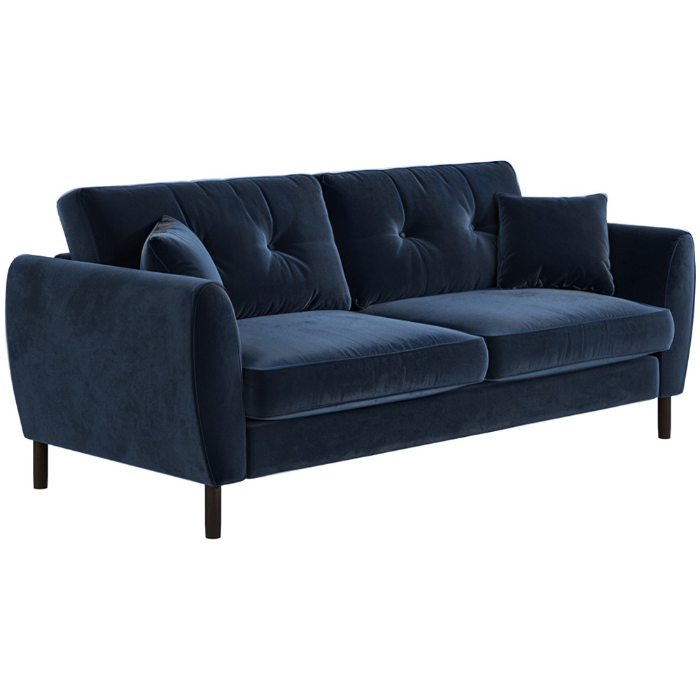 Solace+Co Ellison 3 Seater Navy Velvet Sofa Image 3