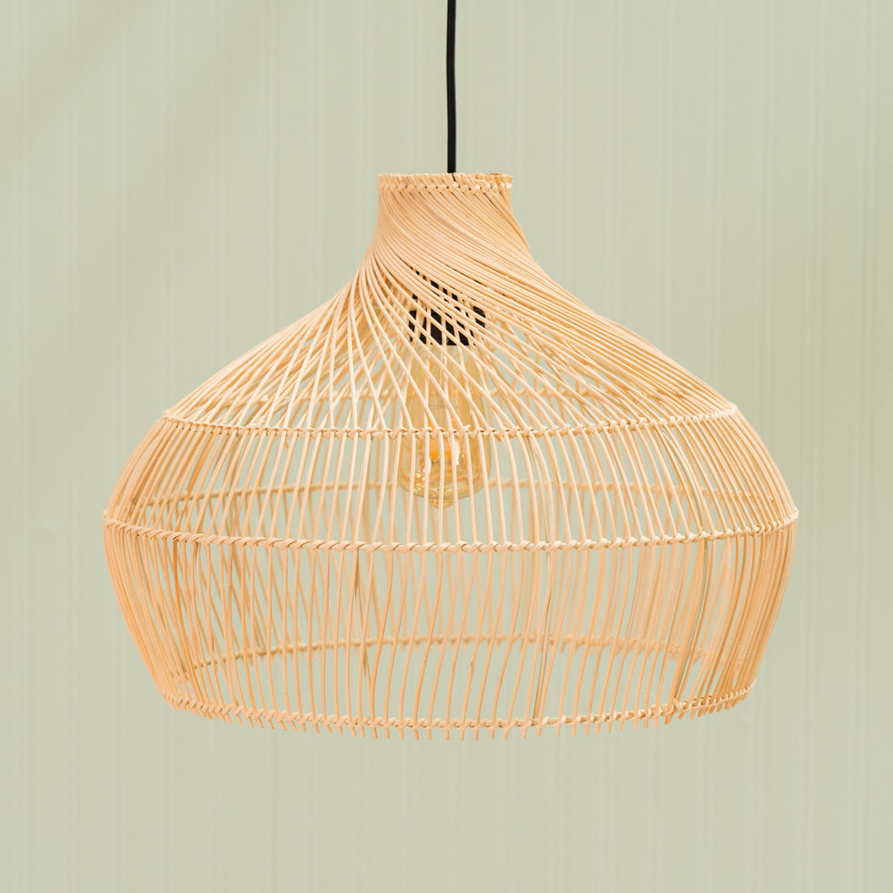 ValueLights Anais Natural Rattan Pendant Shade Image 3