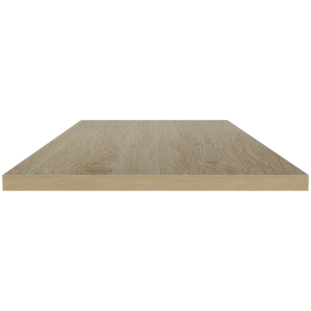 Homebase 90cm Light Oak Effect Melamine Floating Shelf 2 Pack Image 5