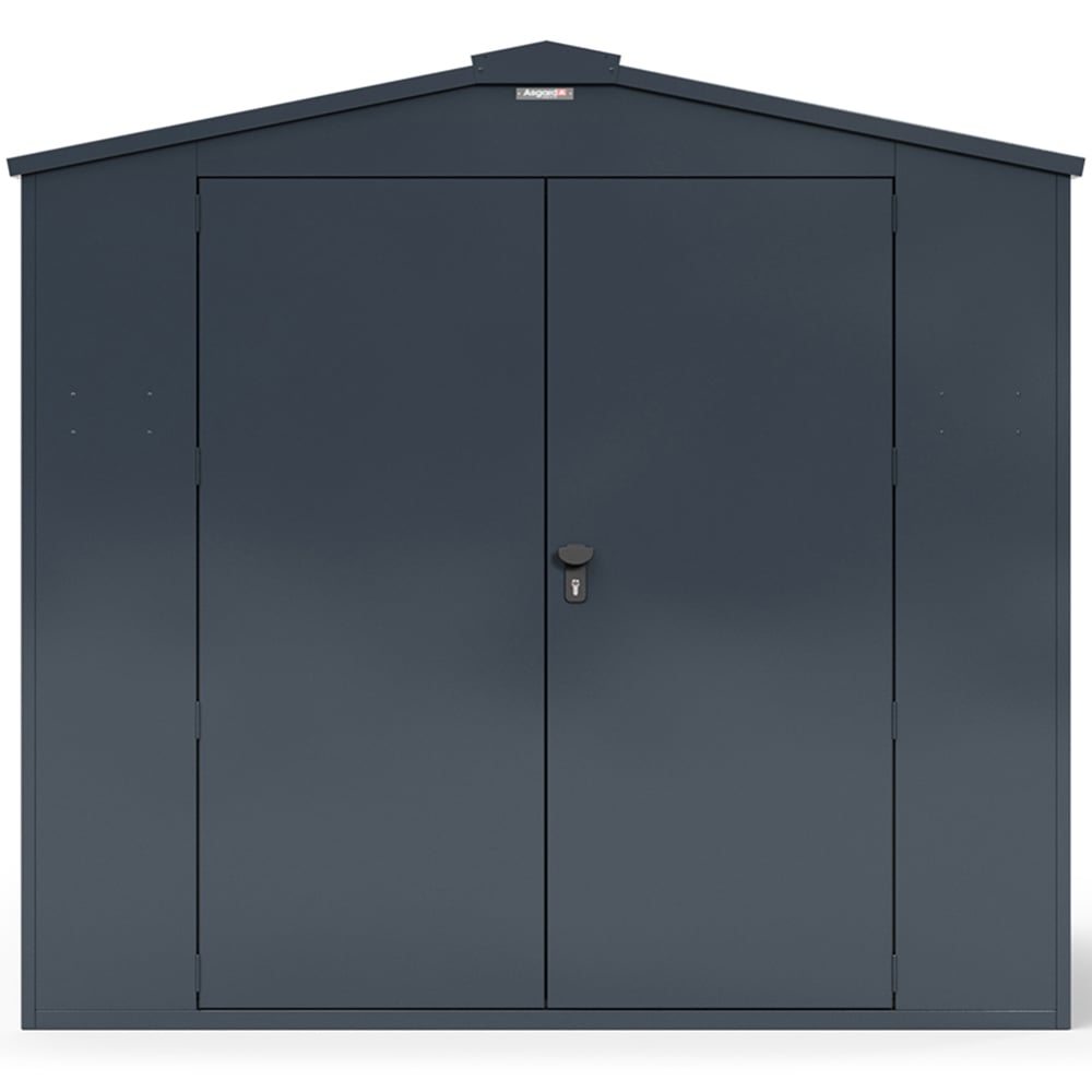 Asgard Gladiator 7 x 7ft Double Door Grey High Security Apex Garden Shed Image 3