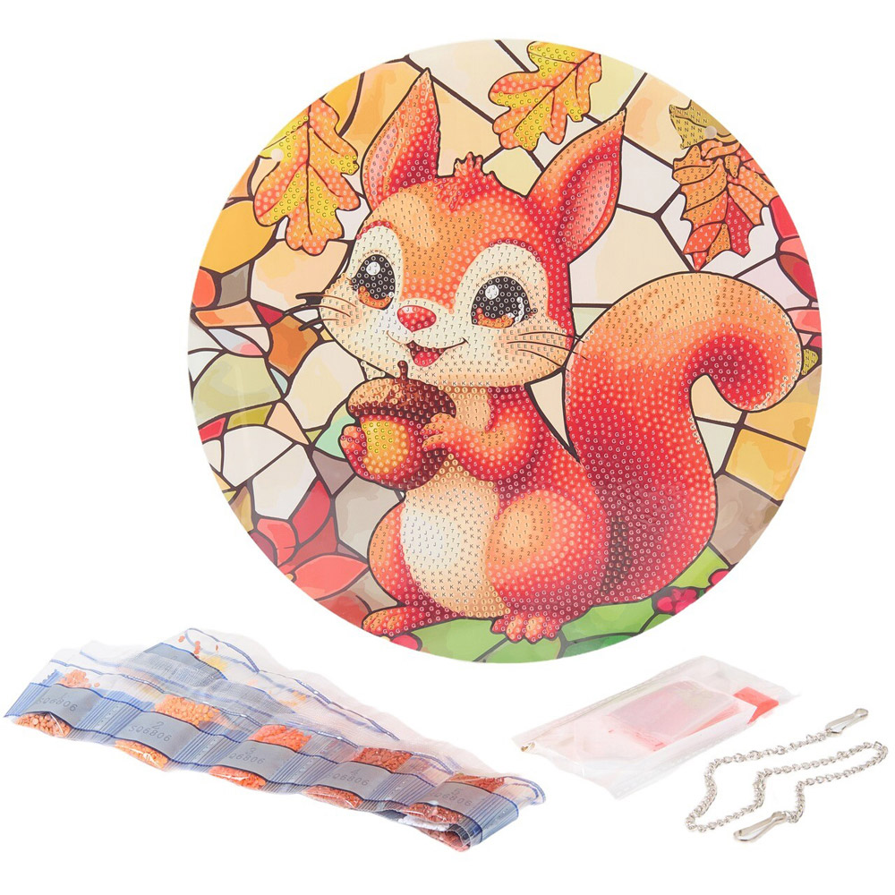 Make Your Own Squirrel Stained Hanging Plaque Kit Image 4