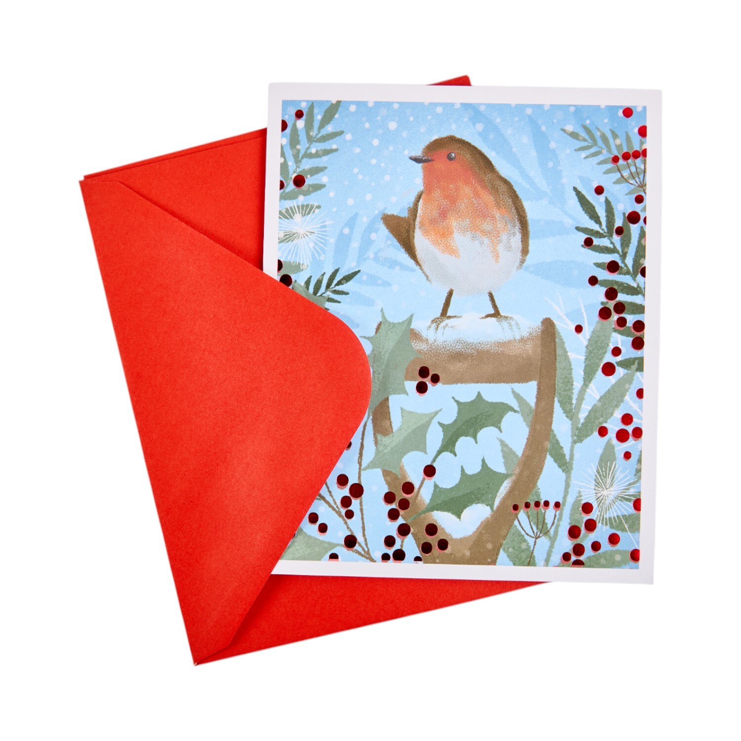 Pack of 15 Christmas Robin Cards | Homebase
