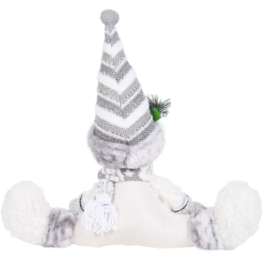 Sitting Silver Snowman - White Image 3