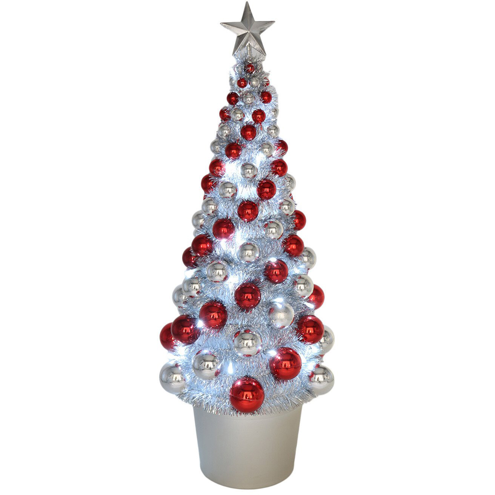 Red and Silver LED Tree Image 2
