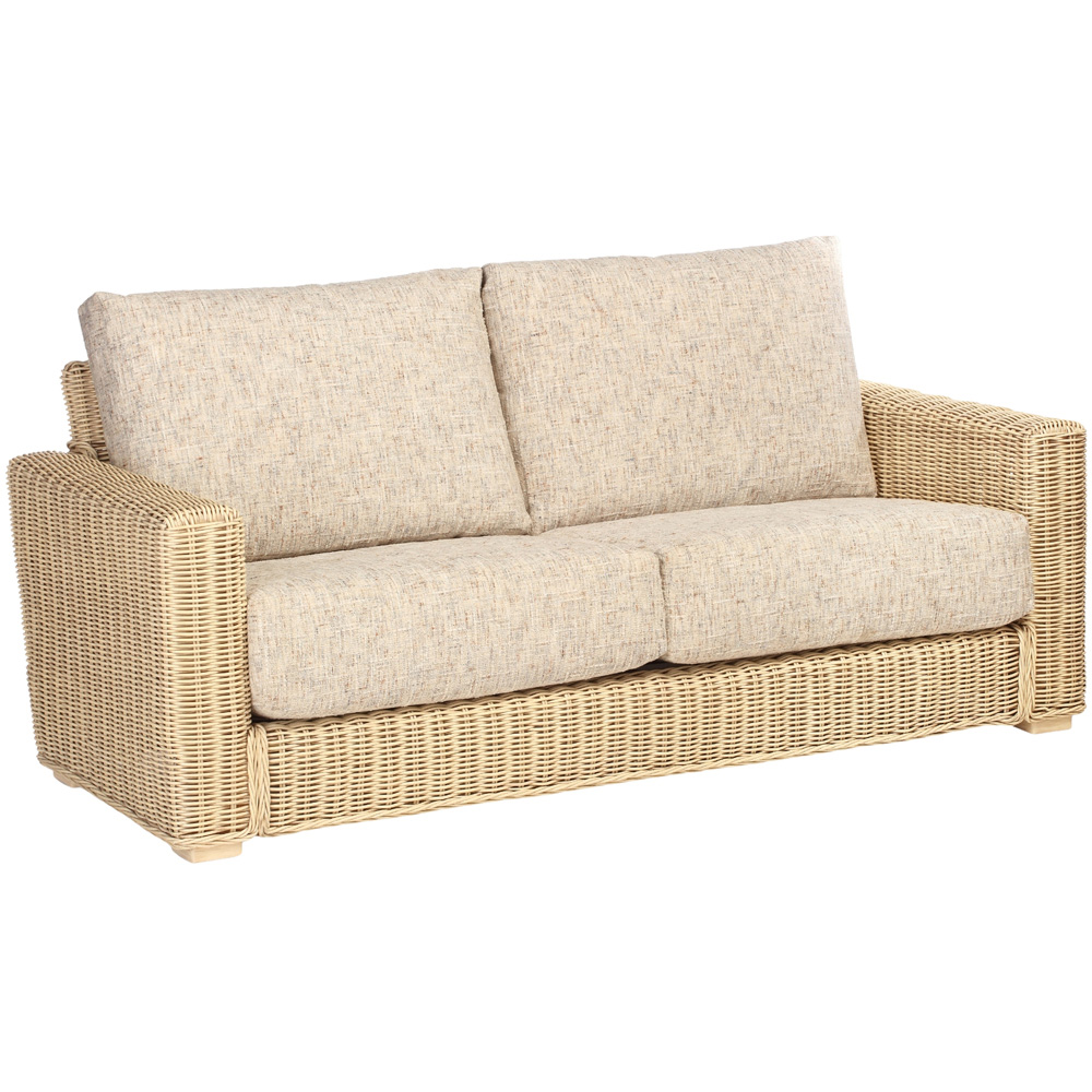 Desser Furniture Burford 3 Seater Natural Rattan and Farrow Sofa Image 2