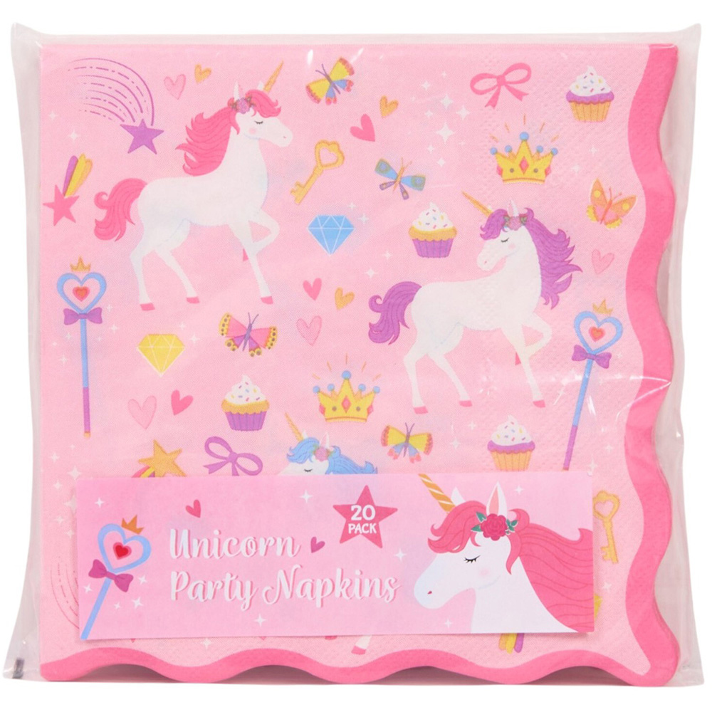 Pack of 20 Unicorn Napkins Image 2