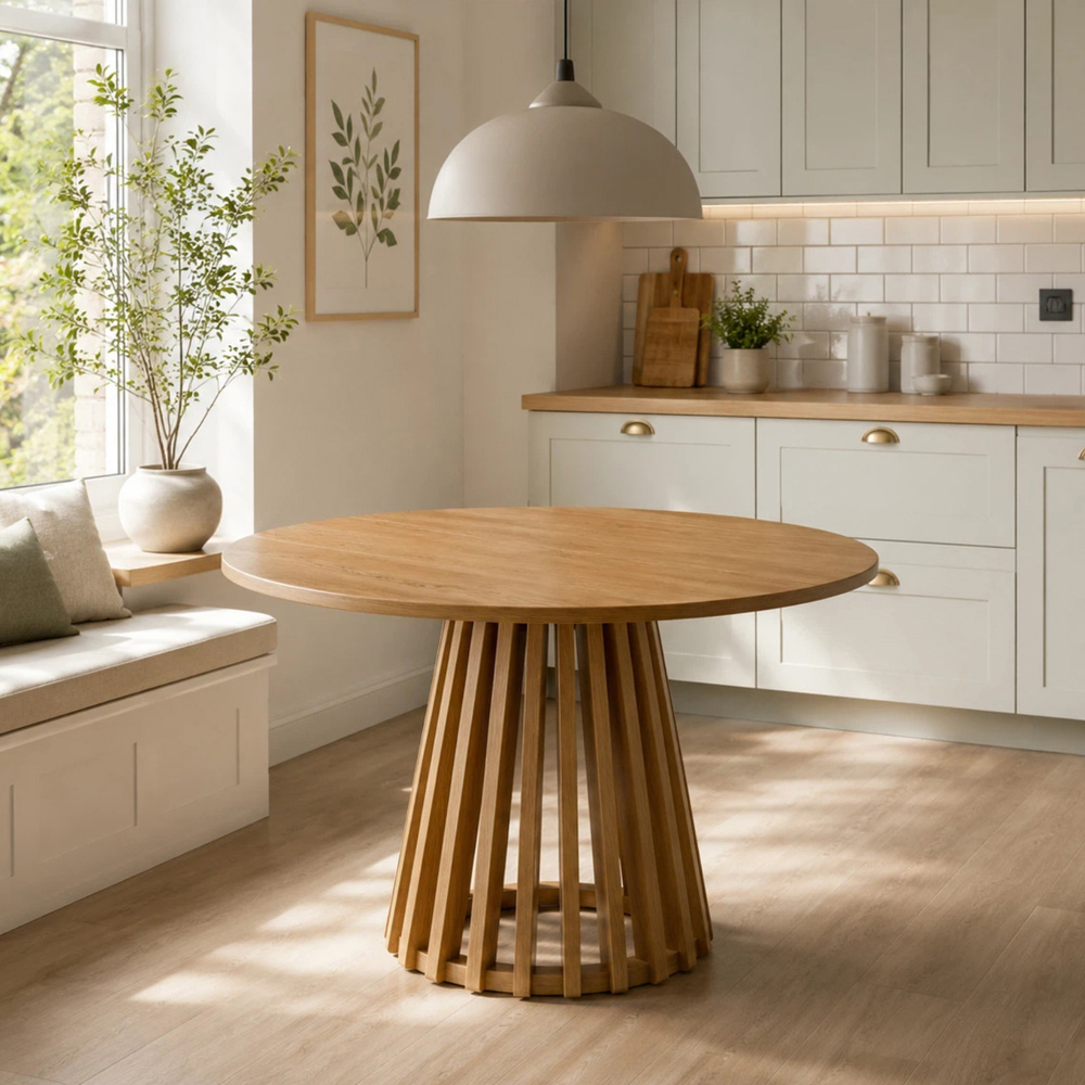 Indoor Living Kayci Oak 4 Seater Dining Table Image 6
