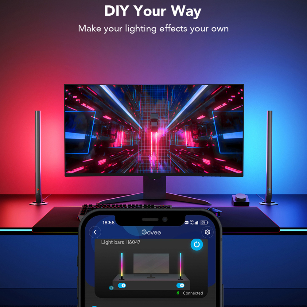 Govee RGBIC LED Smart Gaming Light Bar 24-32 inch Image 7