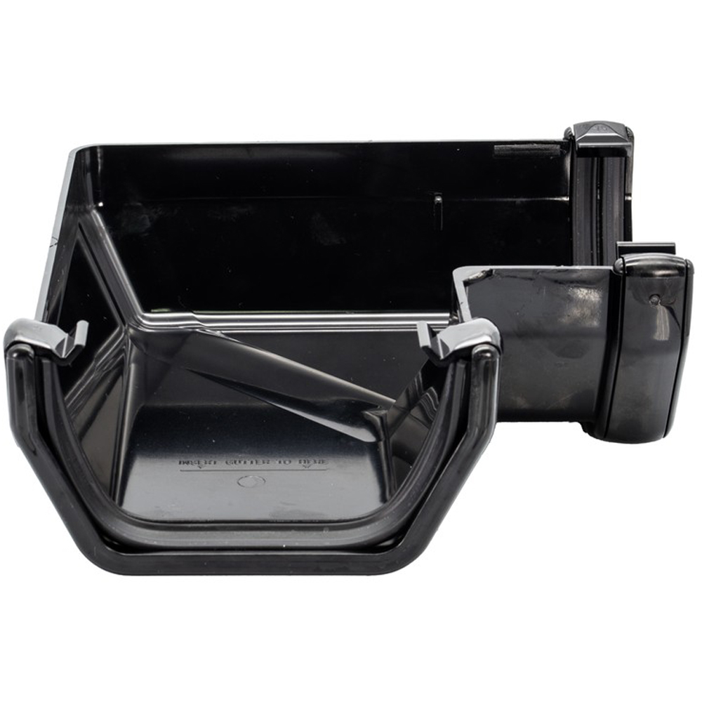 FloPlast Square 90 Degree Gutter Angle Black 114mm Image 3