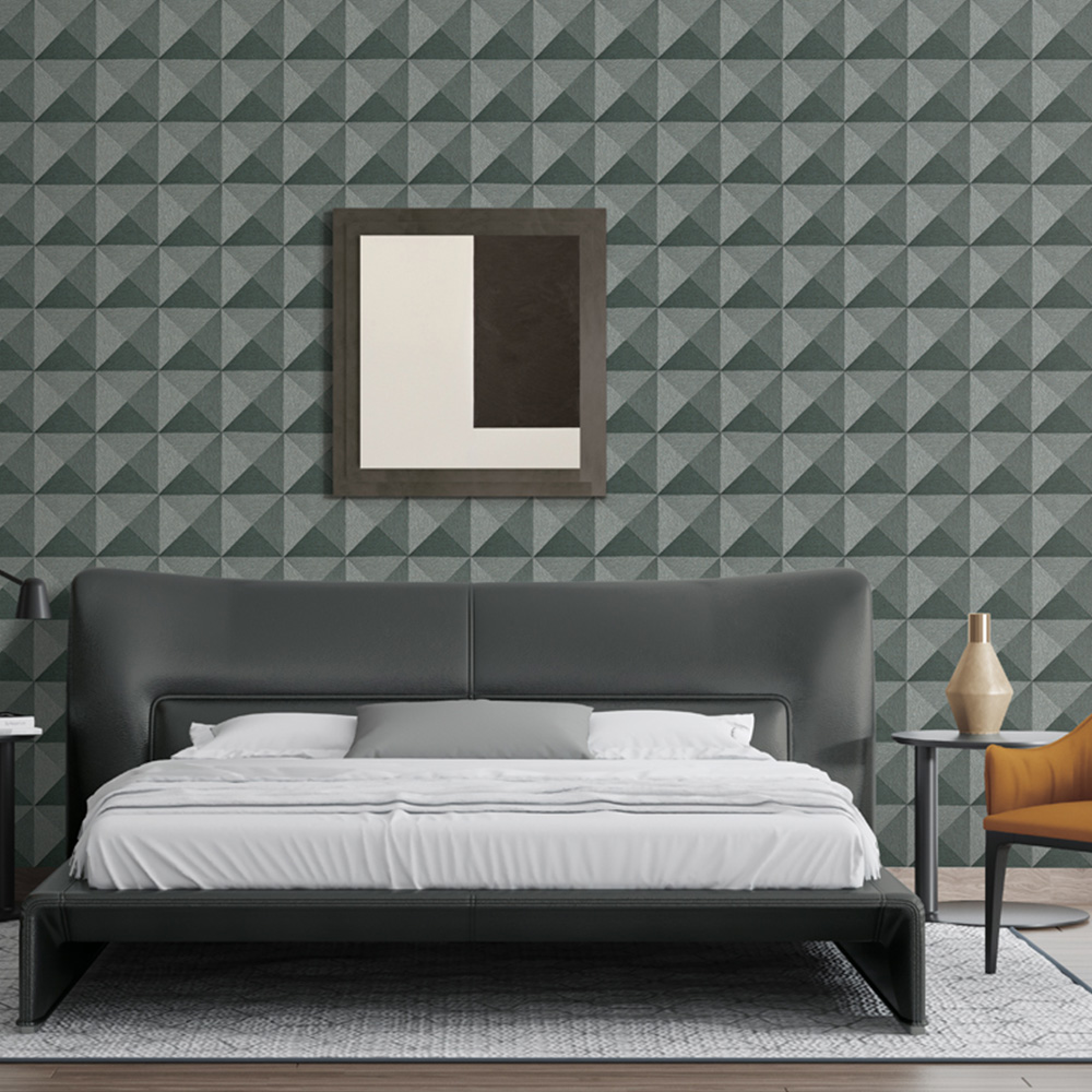 Design ID Weaved Cube Green Wallpaper Image 2