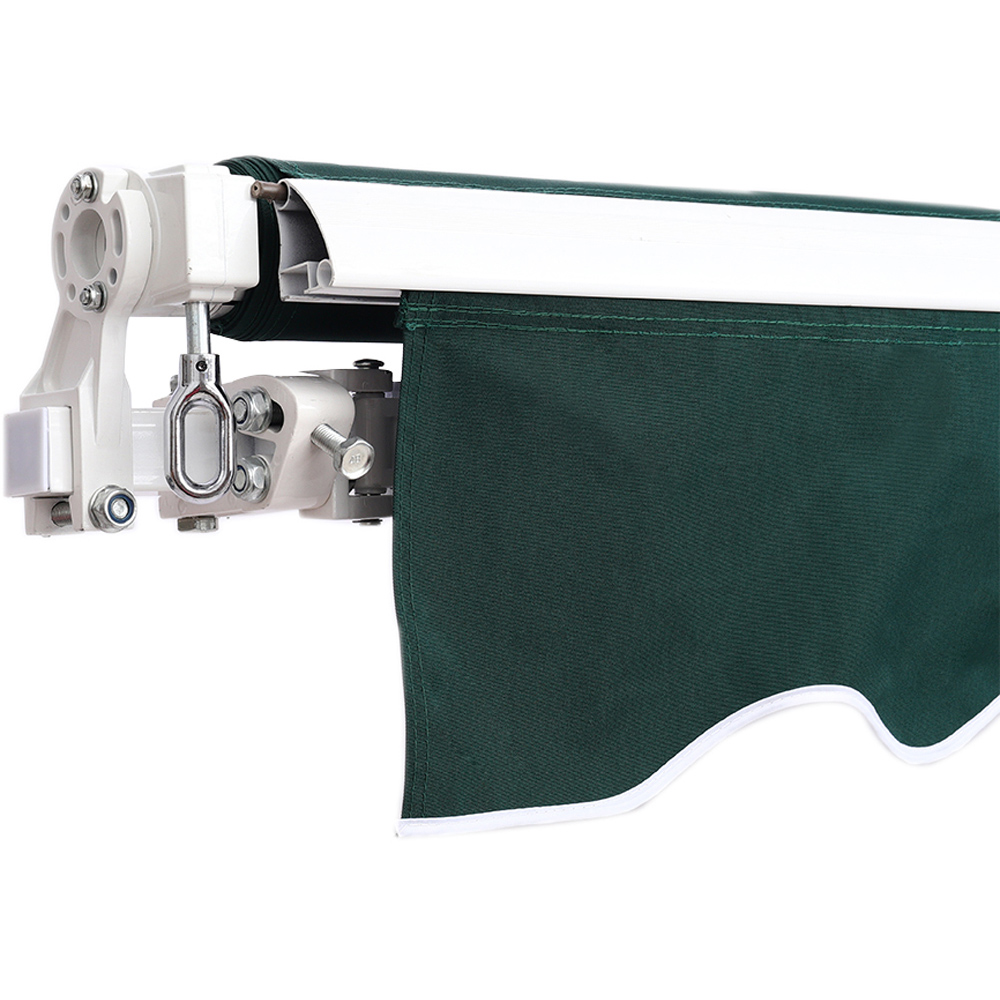 Living and Home Green Retractable Awning Manual Sunshade 3 x 2.5m Image 4