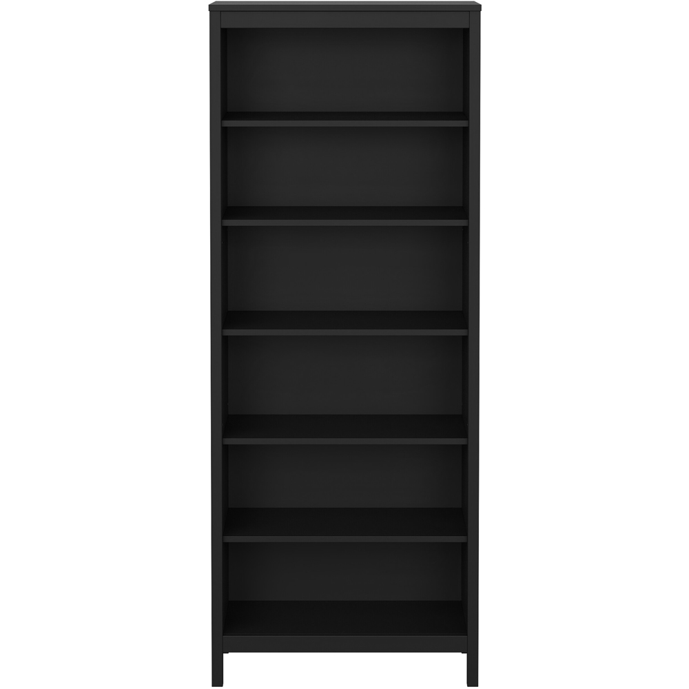 Florence Madrid 6 Shelf Black Bookcase Image 3