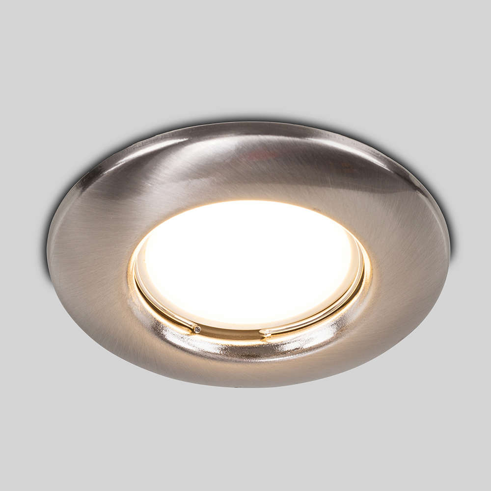 ValueLights Brushed Chrome Fixed Ceiling Downlight 20 Pack Image 2