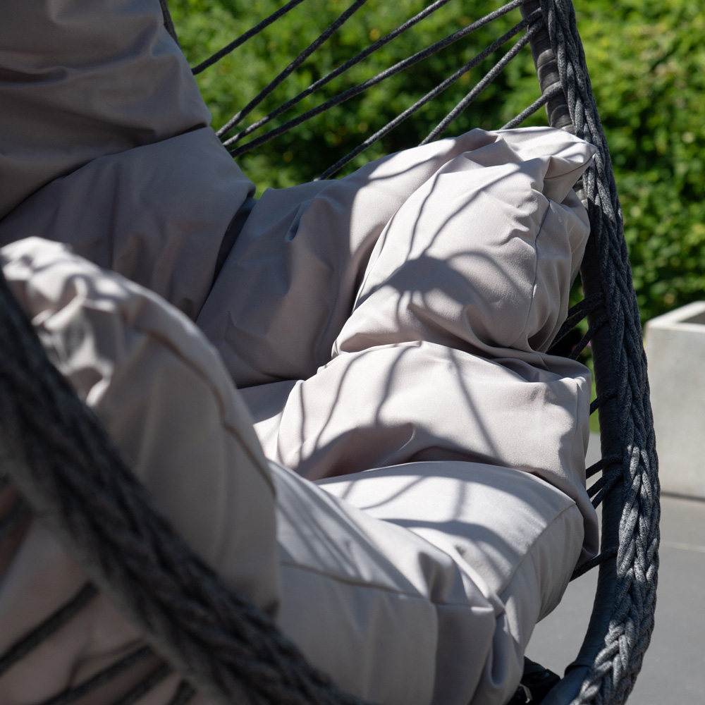 Artemis Home Lynton Light Grey Garden Hanging Egg Chair Image 4