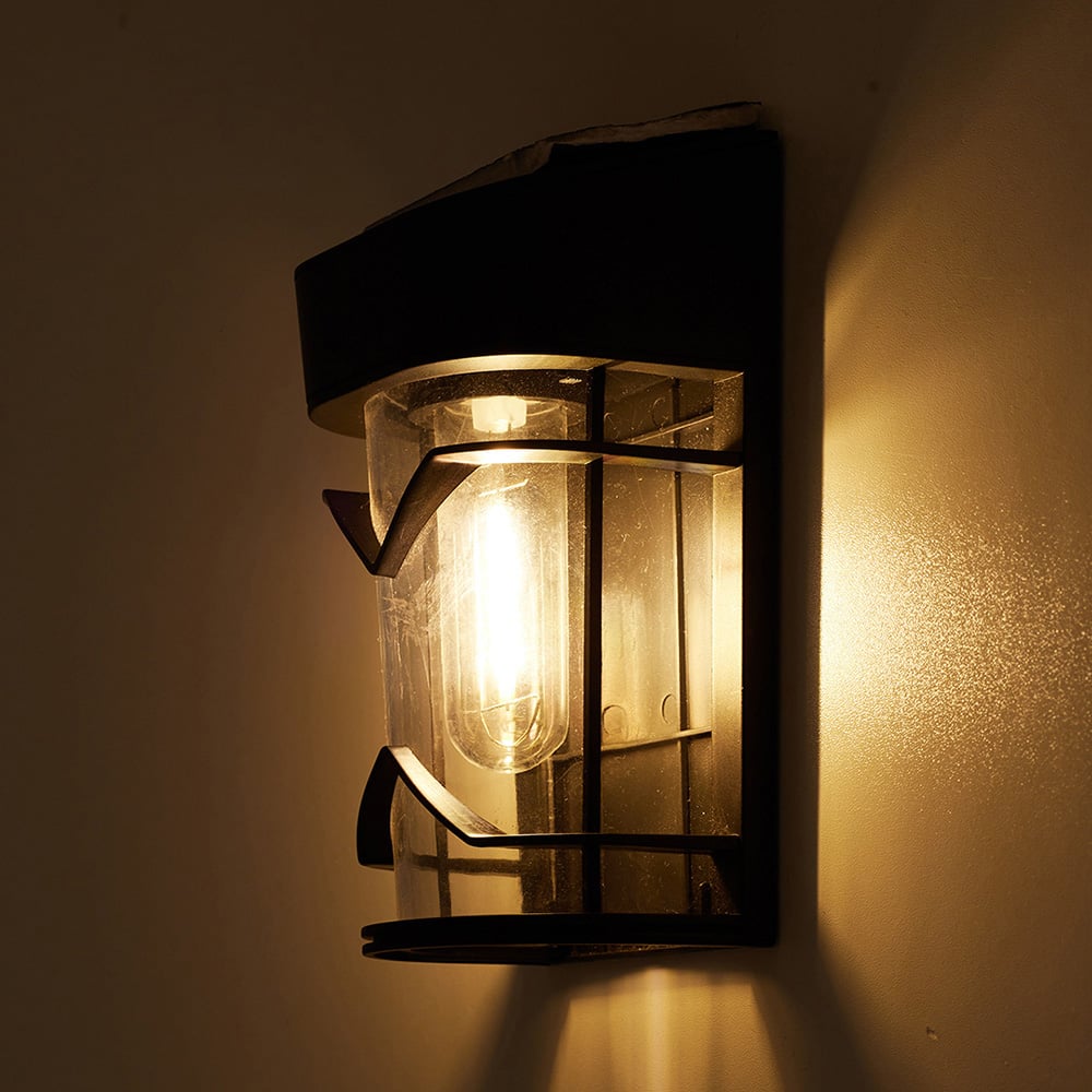 4 Packs Solar-Powered Outdoor Wall Night Light Image 2