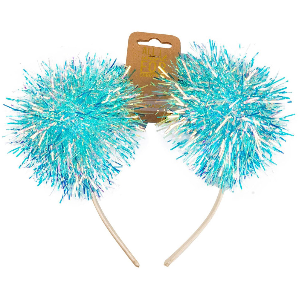 Pom Pom Tinsel Headband Image 2