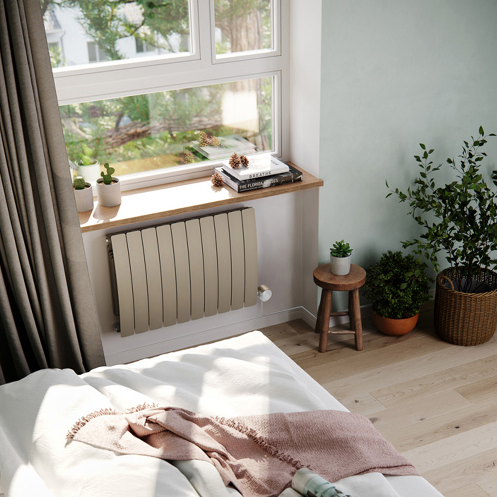 Terma Bergamo Wi-Fi Quartz Mocha Electric Radiator 1200W 590 x 800mm Image 2