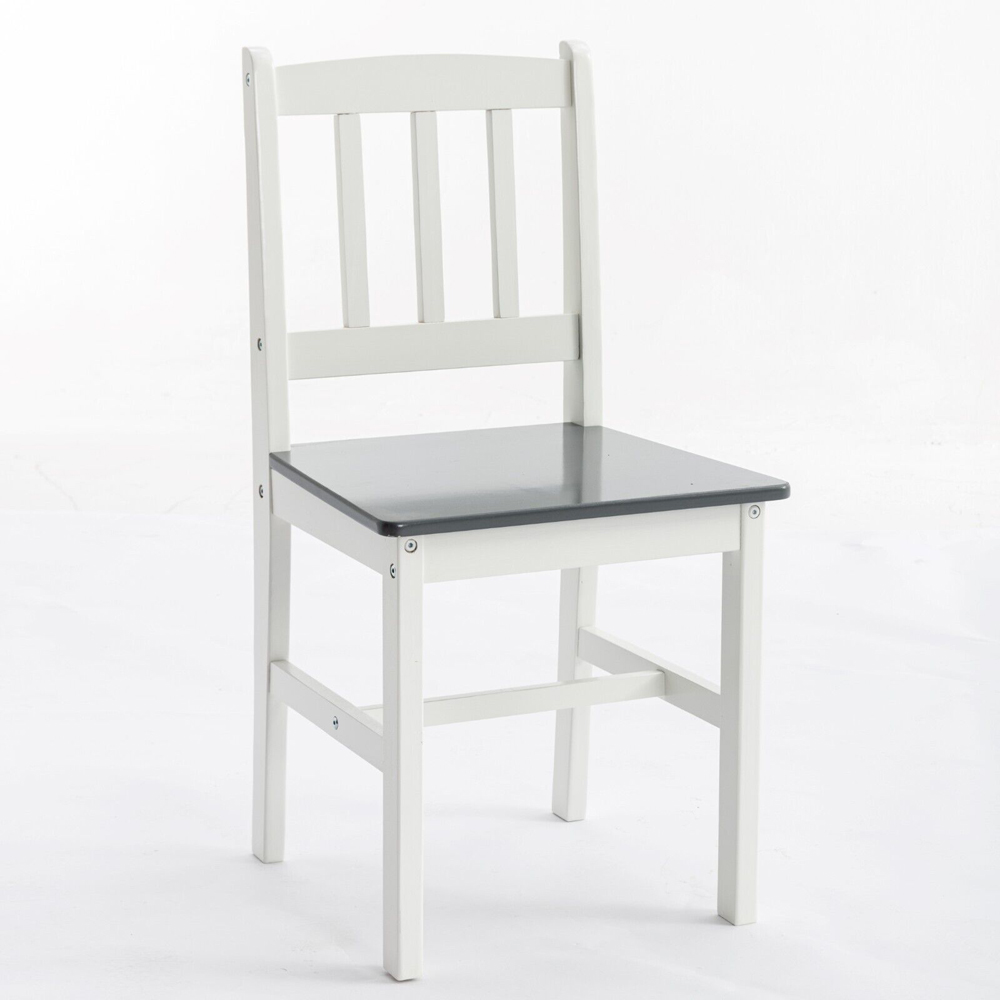 Solid Wooden 2 Seater Dining Set Grey Image 2