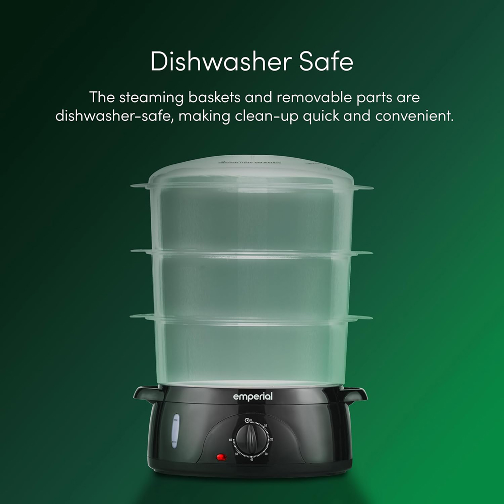 Emperial EM-5148-UK 3 Tier 9L Electric Steamer with Rice Bowl 800W Image 8