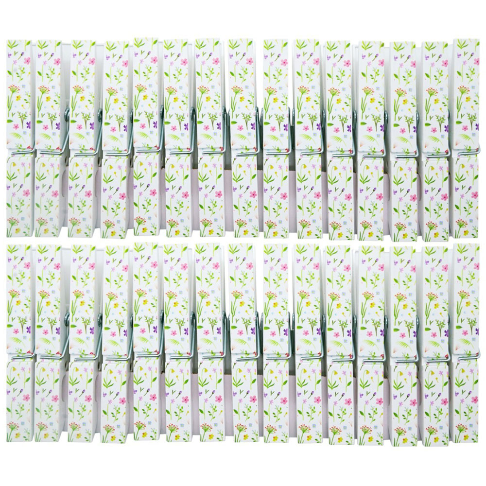 Pack of 30 Wildflower Printed Pegs Image 2