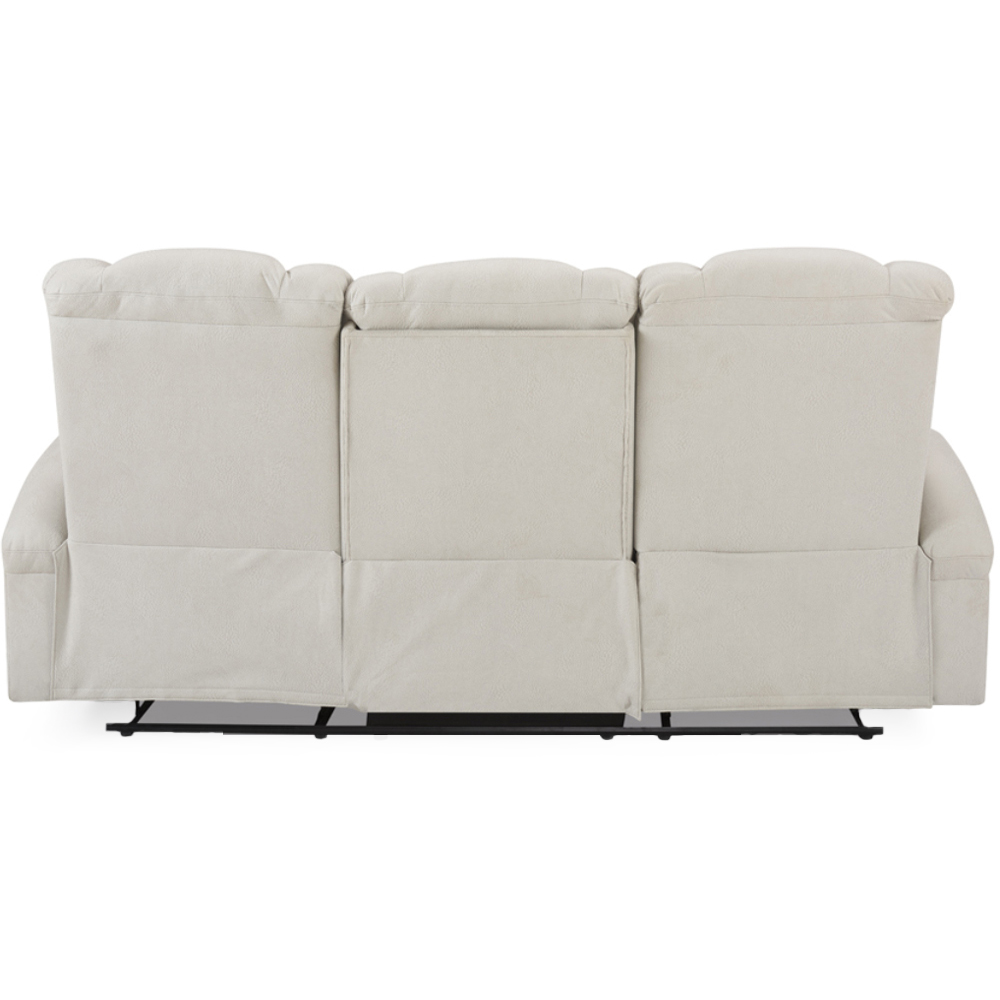 Home Detail Hannah 3 Seater Light Grey Air Leather Electric Recliner Sofa Image 4