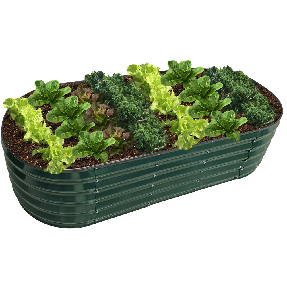 Garden Gear Hunter Green Metal Raised Modular Planter 2 Pack Image 3