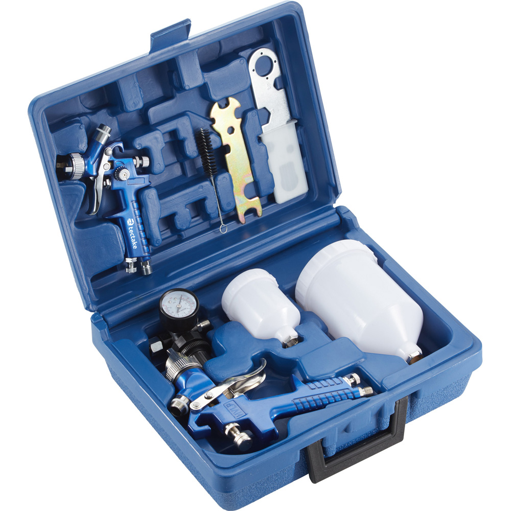 tectake 2 Piece HVLP Paint Spray Gun Set with Case Image 4