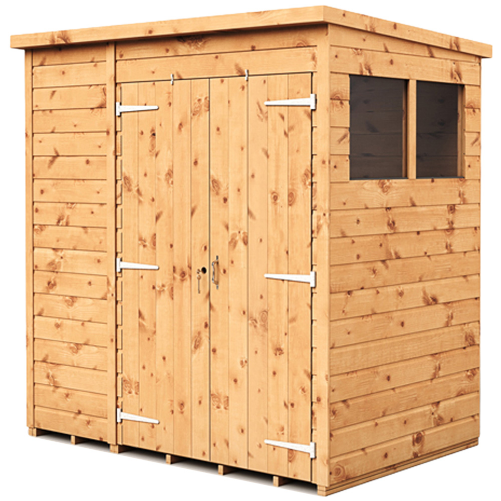 Empire Sheds 6 x 4ft Double Door Tongue and Groove Pent Garden Shed Image 1