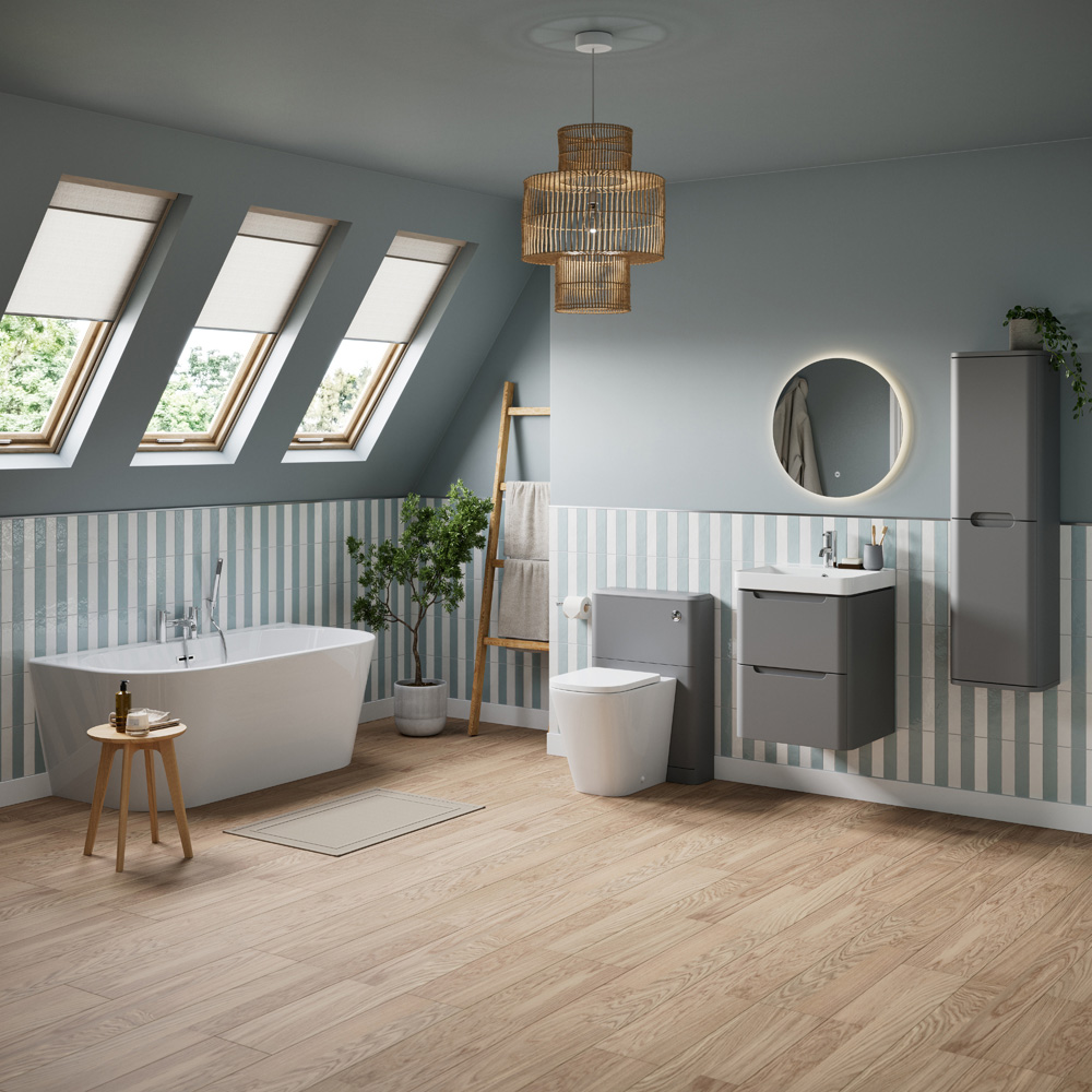 Bathstore Amalfi Matt Grey Floor Standing WC Unit 550mm Image 2