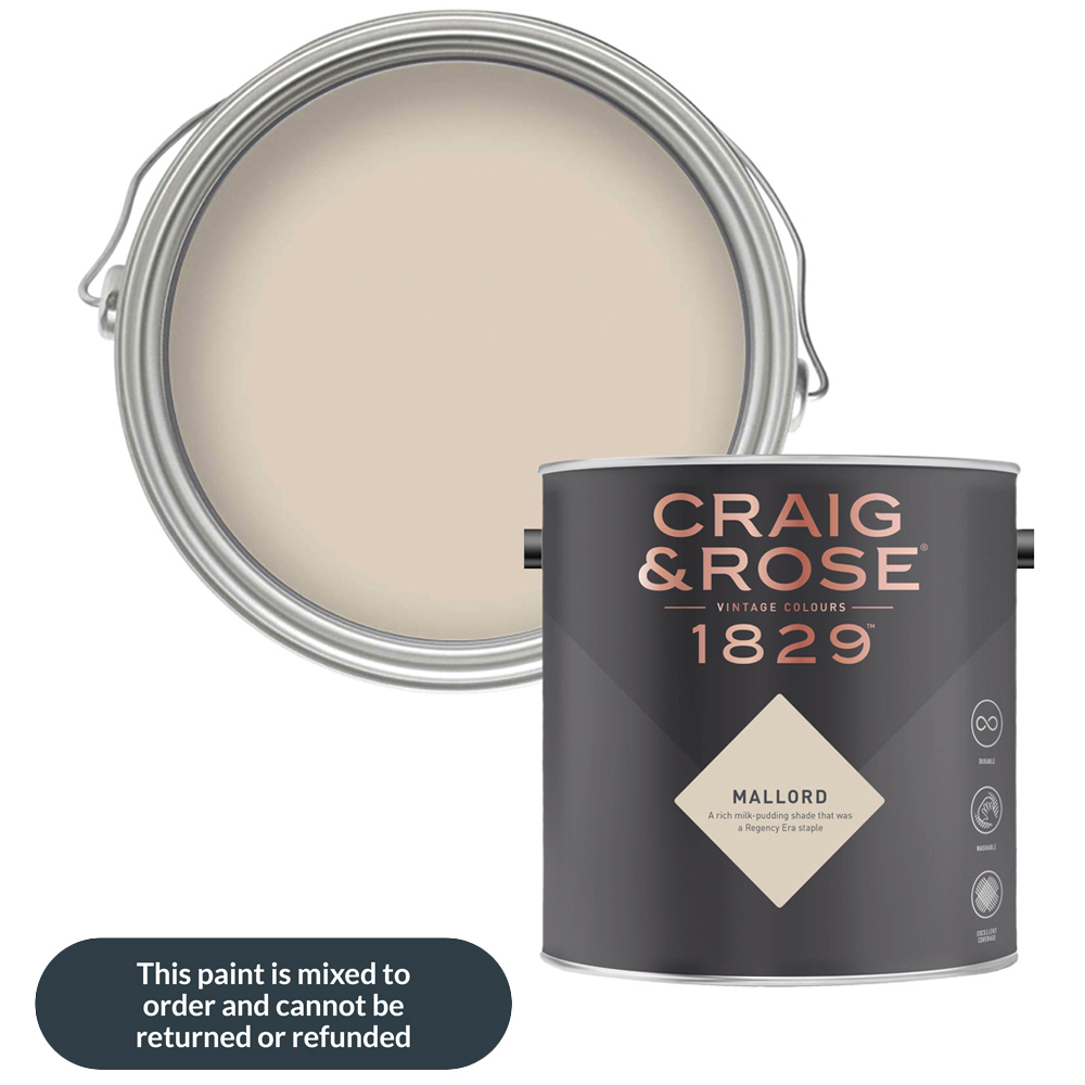 Craig & Rose Walls and Ceilings Mallord Chalky Emulsion Paint 5L Image 1