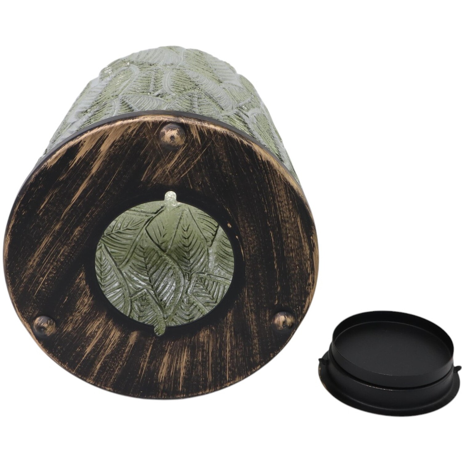 Antique Green Leaf Lantern Green Image 5