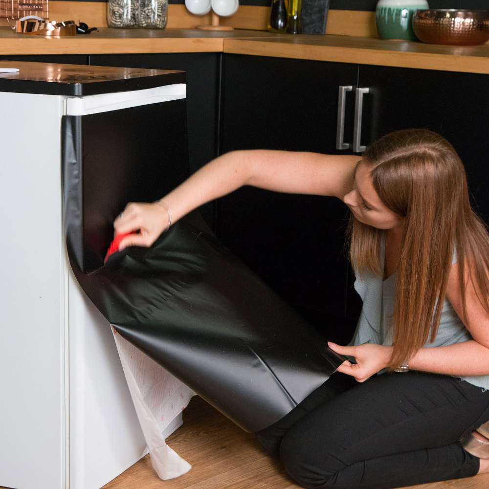 d-c-fix Matt Black Sticky Back Plastic Vinyl Wrap Film 67.5cm x 15m Image 4