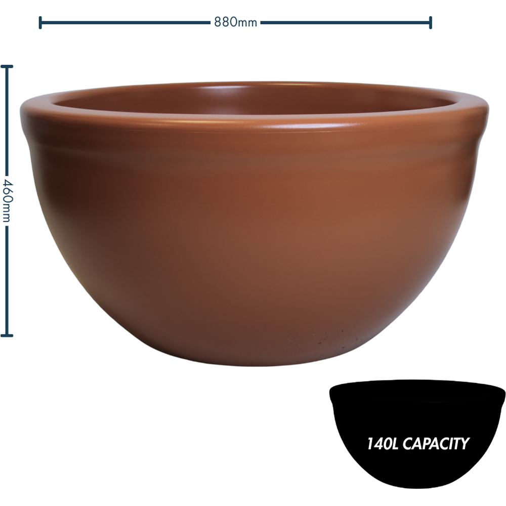 Trifibre Hampton Rust Low Bowl Planter 46 x 88cm Image 7