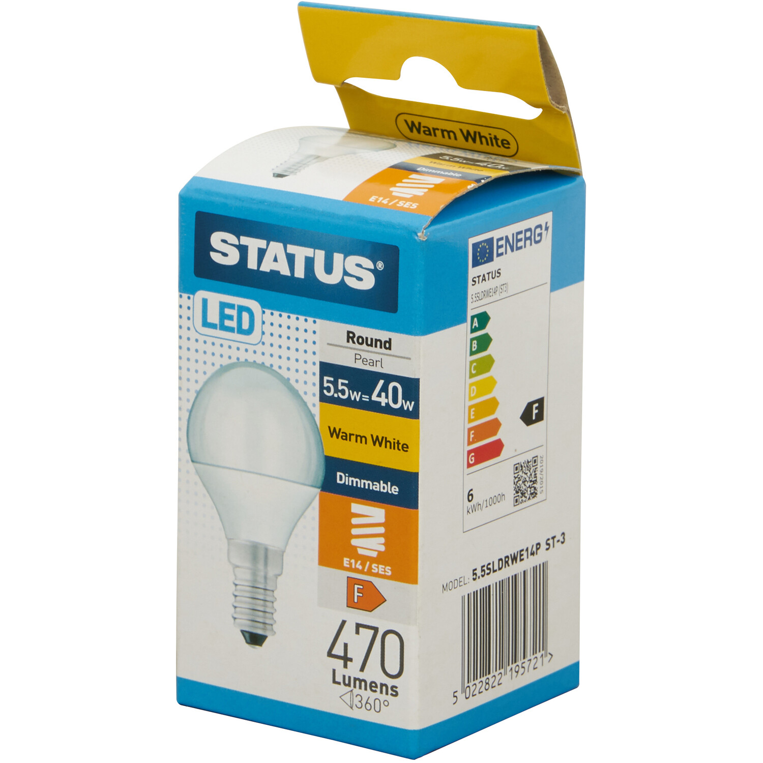 5.5w Dimmable Candle L.Bulb SES E14 Cap Image 3