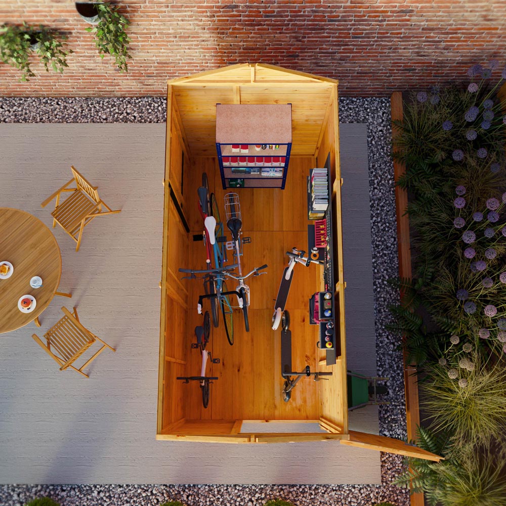 Mercia 10 x 5ft Modular Shiplap Apex Windowless Shed Image 4