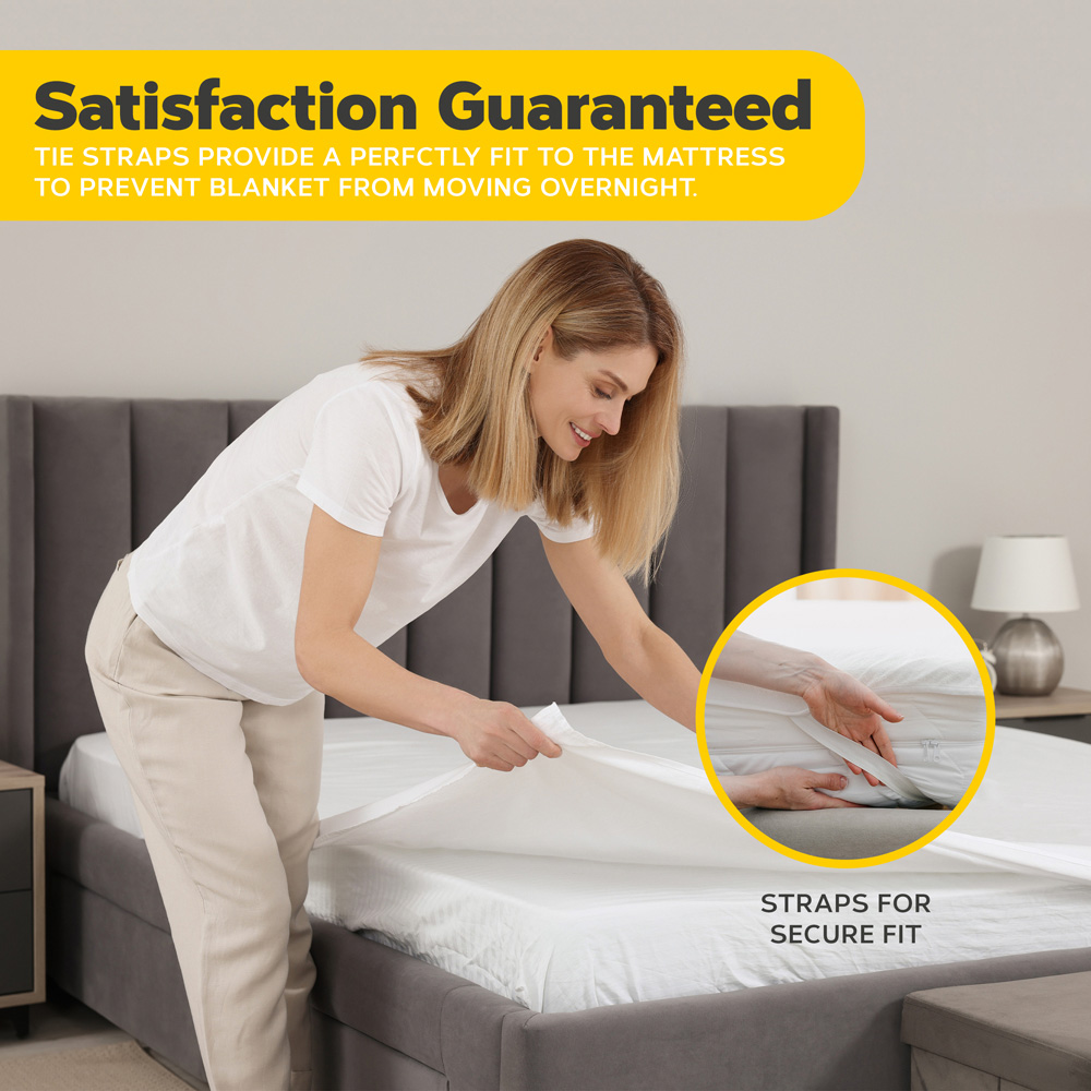 Air Pro White Double Fleece Heated Electric Blanket with Controller Image 4