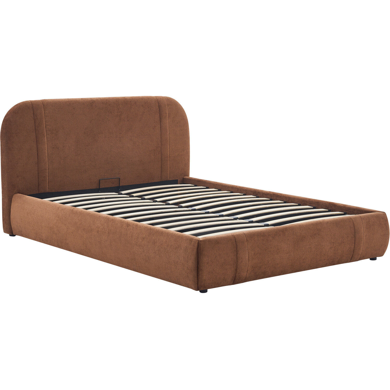 Rhea Ottoman Bed Brown Double Image 4