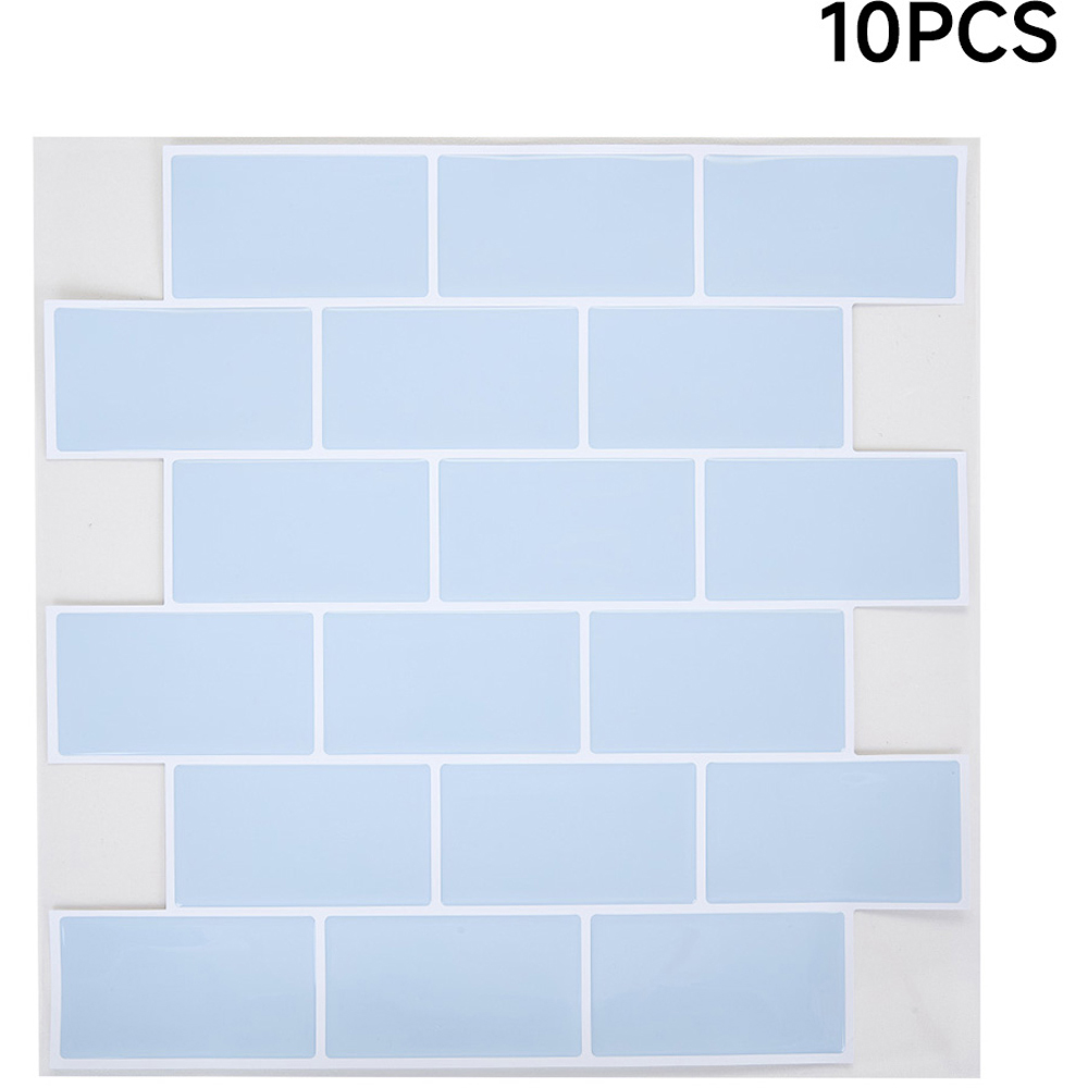 Living and Home Light Blue Lattice Peel and Stick Wallpaper Tile 30 x 30cm 10 Pack Image 2