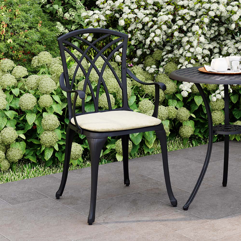 Charles Bentley Cast Aluminium 2 Seater Bistro Set Black Bronze Image 7