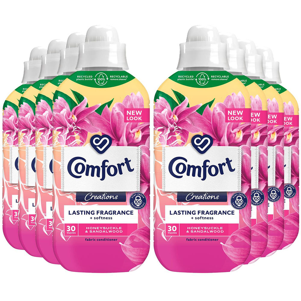 Comfort Creations Honeysuckle and Sandalwood Fabric Conditioner 30 Washes 900ml 8 Pack Image 1