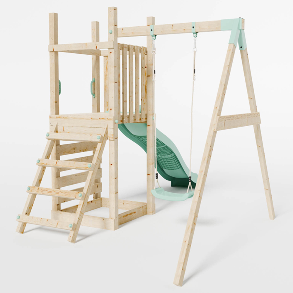 Mercia Mountain Climbing Frame Play Tower with Slide and Swing Image 4