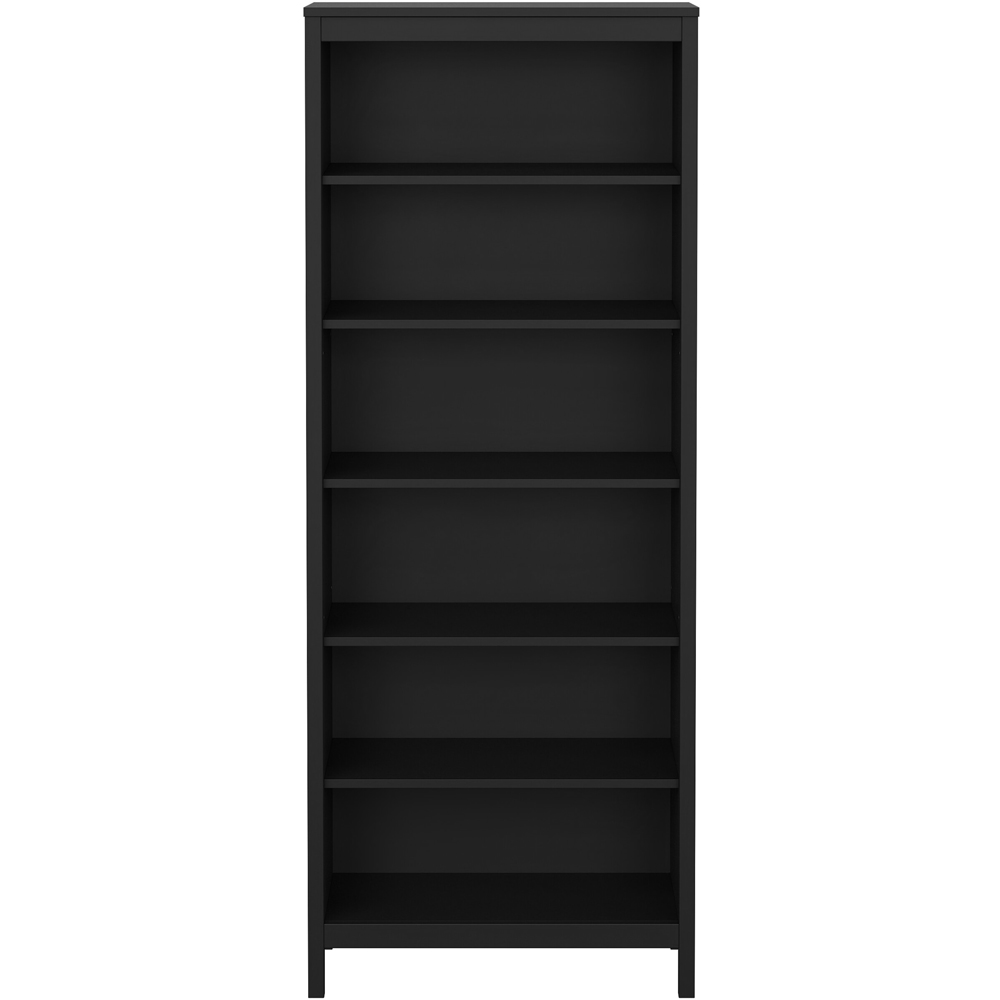 Florence Barcelona 6 Shelf Black Bookcase Image 3